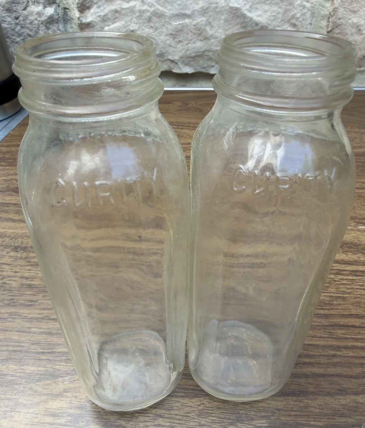 Vintage Evenflo Glass Baby Bottle Lot 6 Clear Nursing Bottles 4oz 8oz