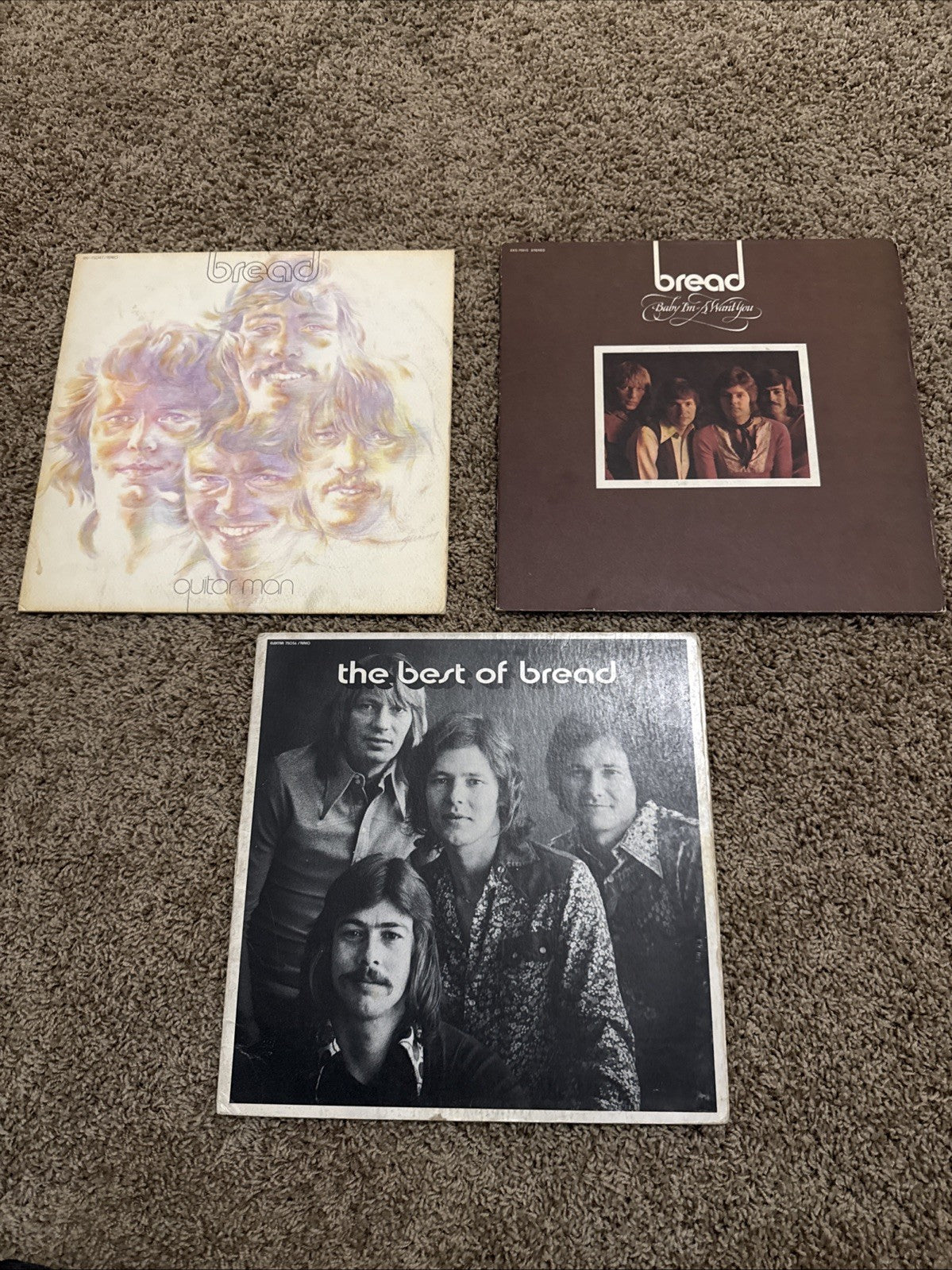 Bread Vinyl LP Lot 3 Best Of Bread Guitar Man Other 1970s Soft Rock Records VG+