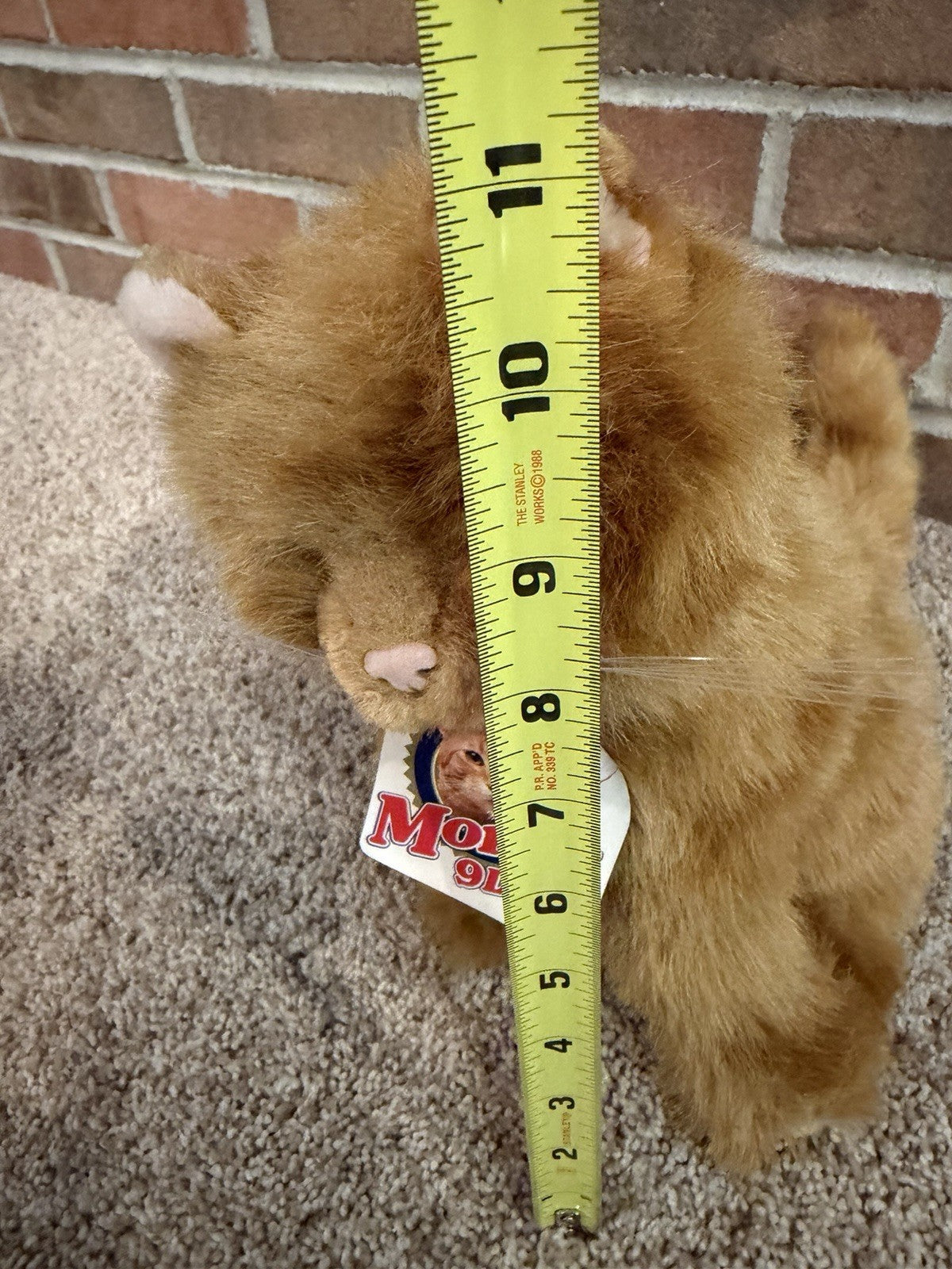 Vintage Morris the Cat 9 Lives Plush Toy 2000 Stuffed Talks Sound NEEDS BATTERY
