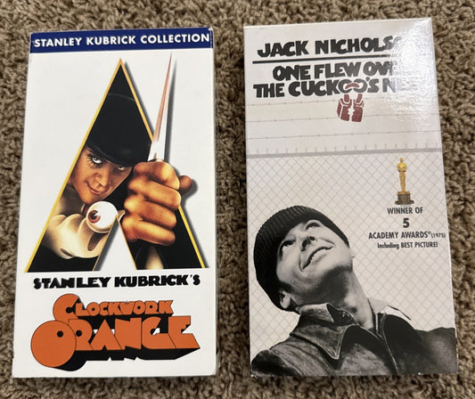 Stanley Kubrick VHS Lot Clockwork Orange One Flew Over Cuckoos Nest Classic Film