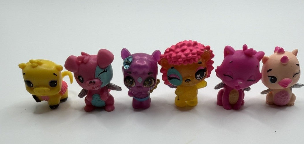 Mixed Mini Toy Figures Lot 20+ Hatchimals Shopkins Animals Creatures Kids Toys