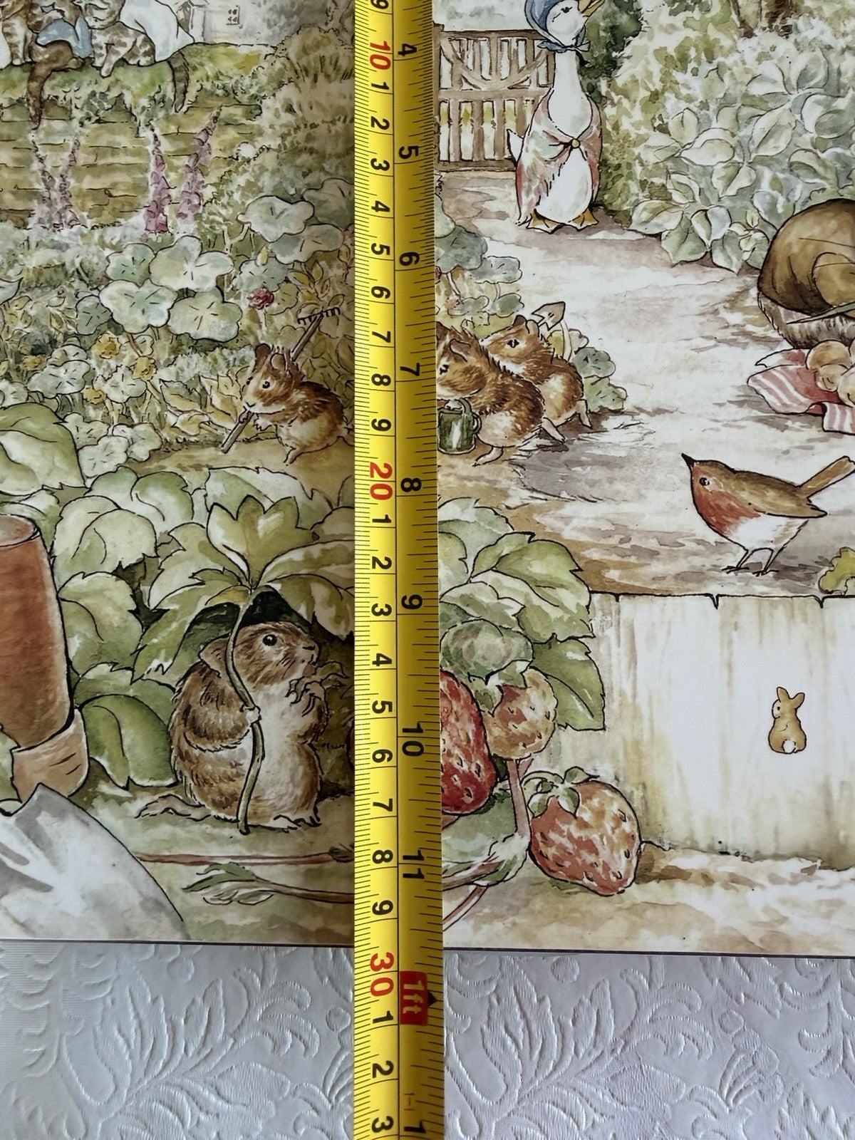 Beatrix Potter Peter Rabbit 12" Cork Placemats Set of 6 Garden Potting Decor