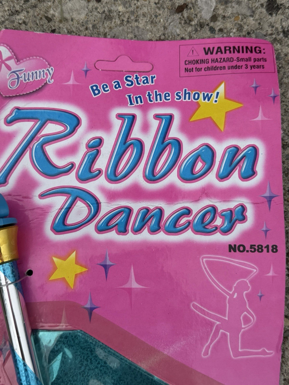 Vintage Ribbon Dancer Gymnastics Wands Lot 3 Blue Silver Metallic New Sealed