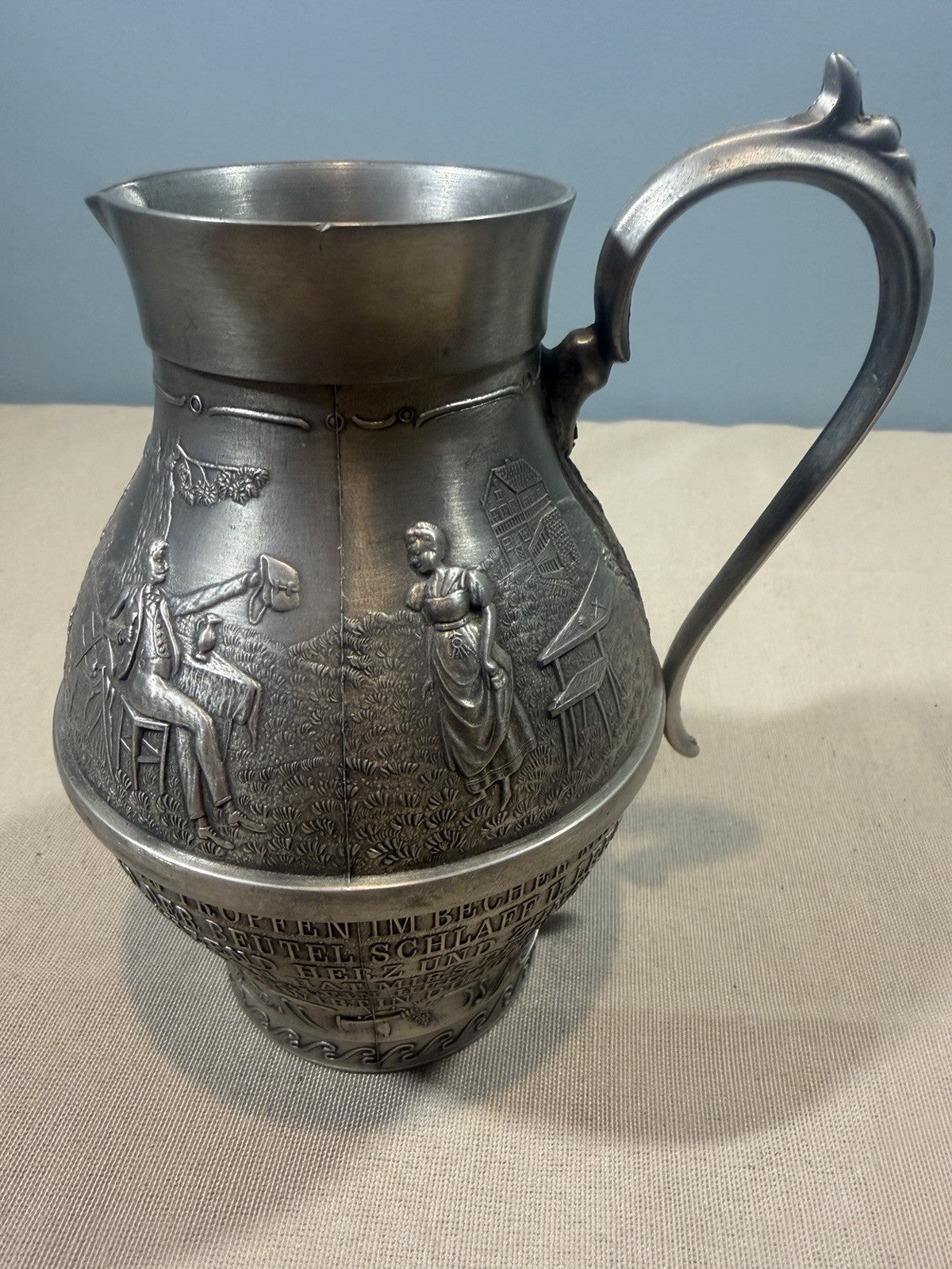 Frieling Zinnkrug Pewter Pitcher Mug Set Lindenwirtin Zinn Krug Germany