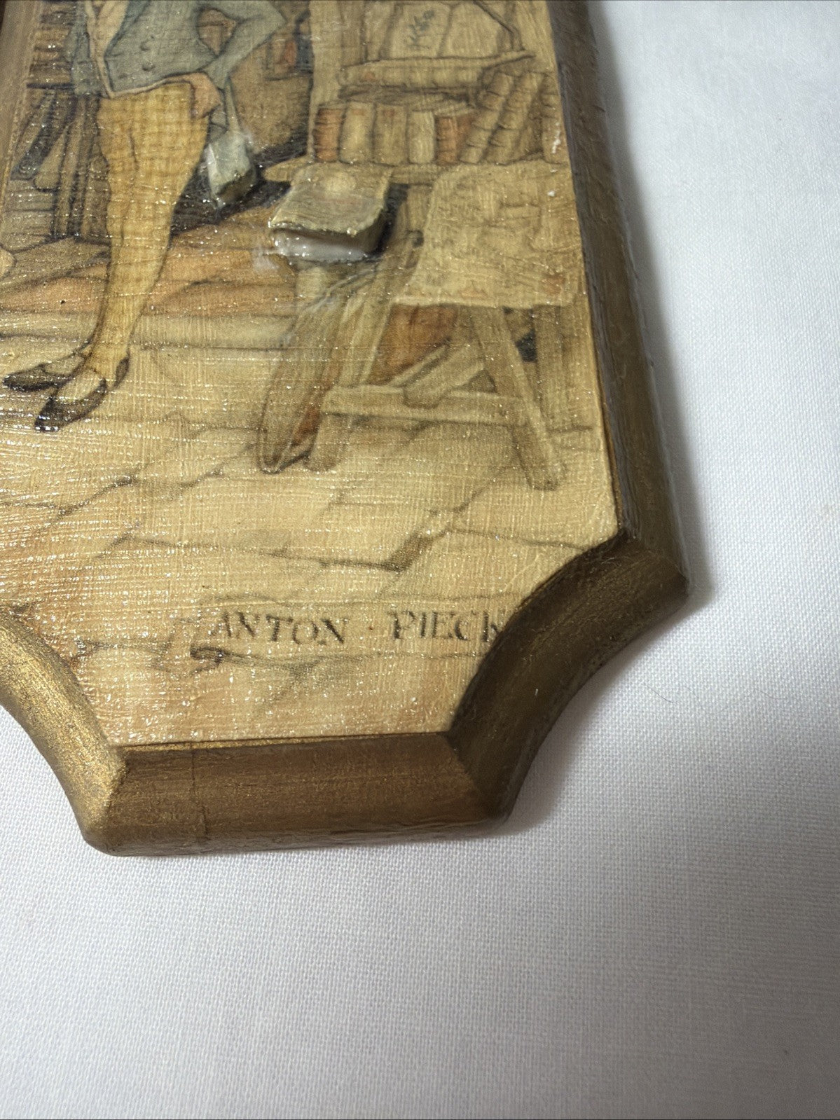 Vintage Anton Pieck Wooden Plaques 3D Decoupage Set New York