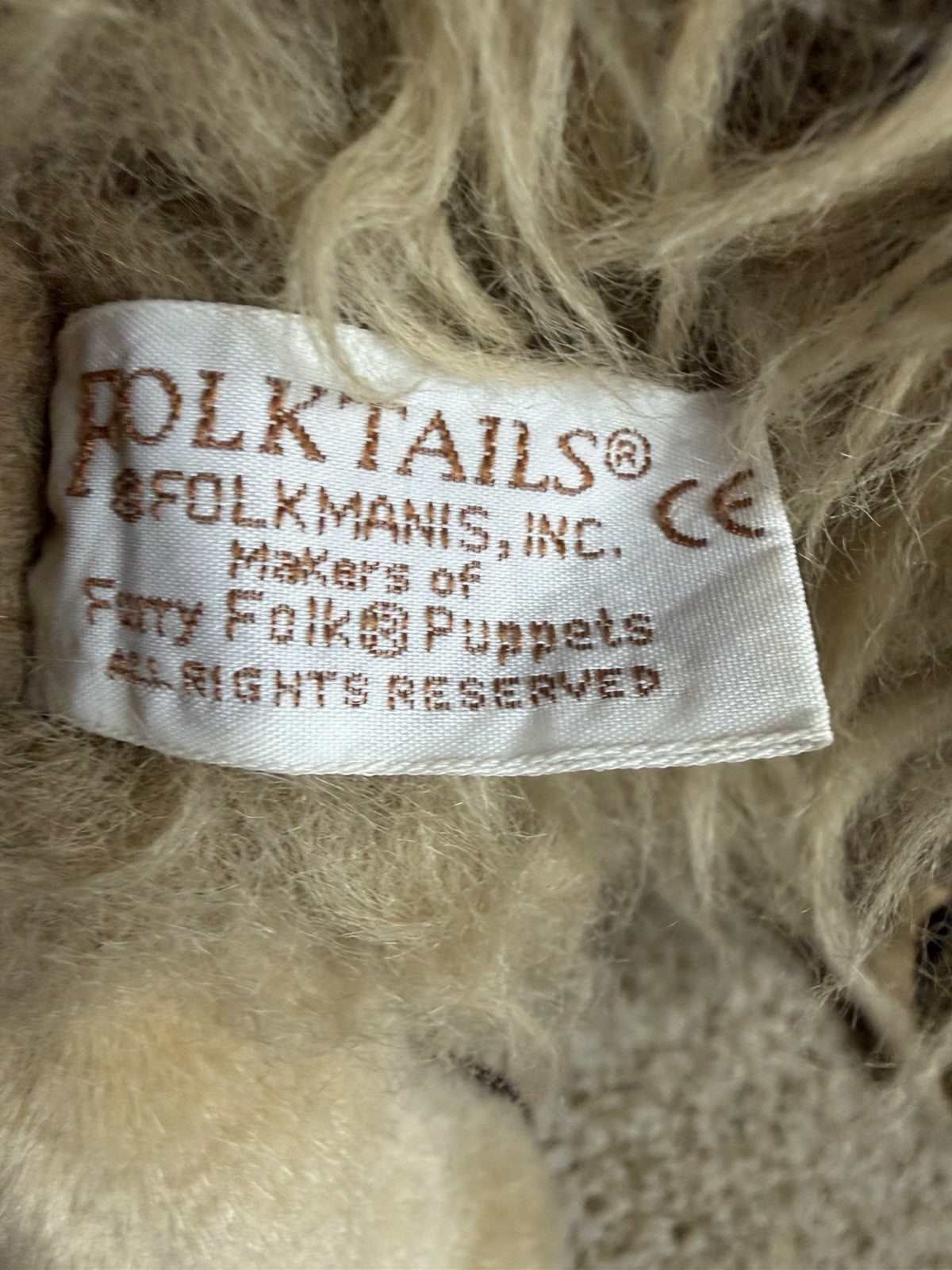 Folkmanis FolkTails Llama Hand Puppet 17" Plush Storytelling Toy Hang Tag