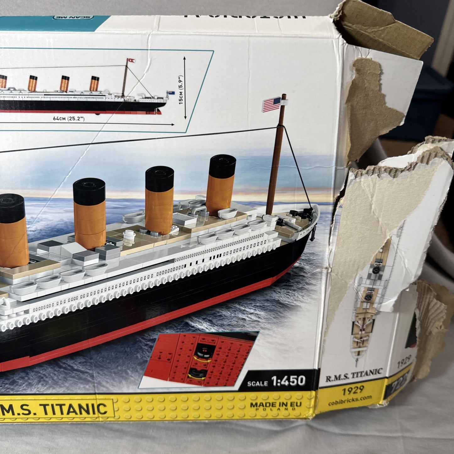 COBI Historical Collection RMS Titanic 1929 Building Block Set Incomplete
