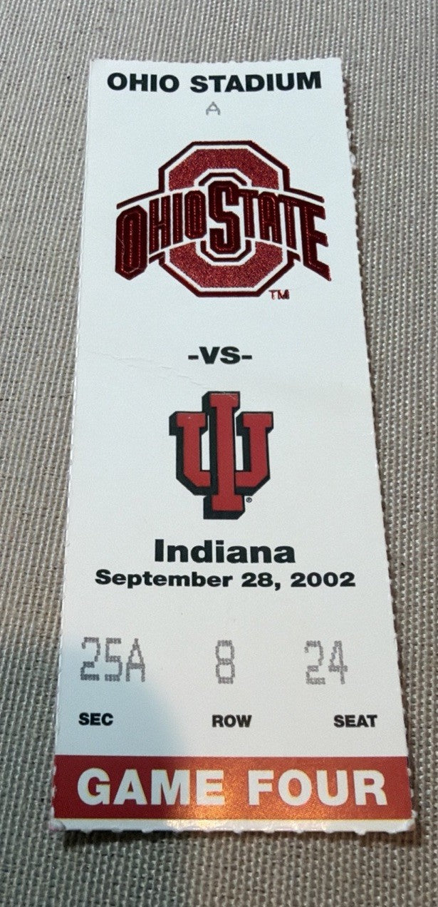 2002 Ohio State Ticket Stub Lot Tressel Undefeated Season Penn State TTUN