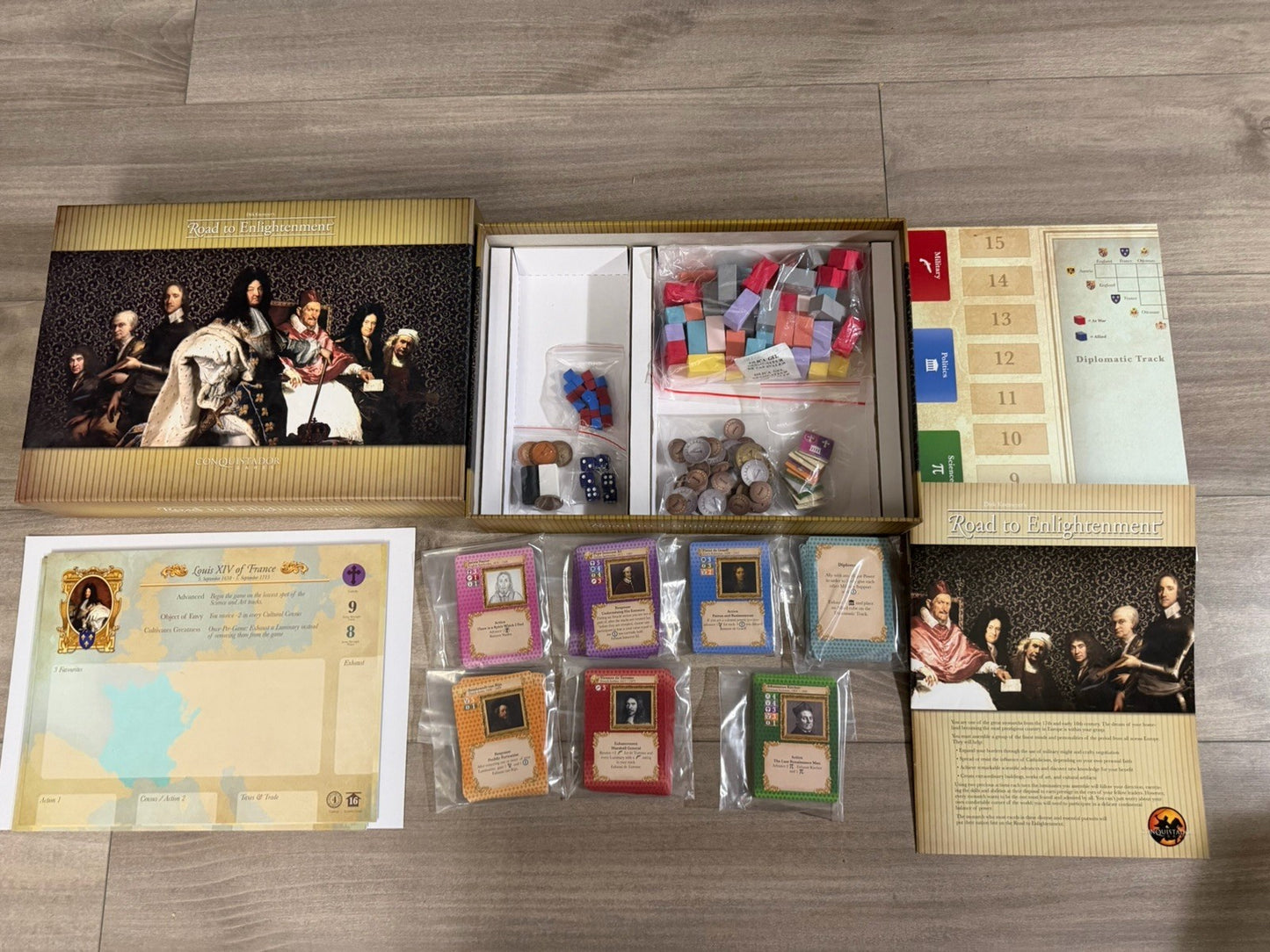 Road to Enlightenment Board Game Conquistador Games Historical Strategy Eurogame