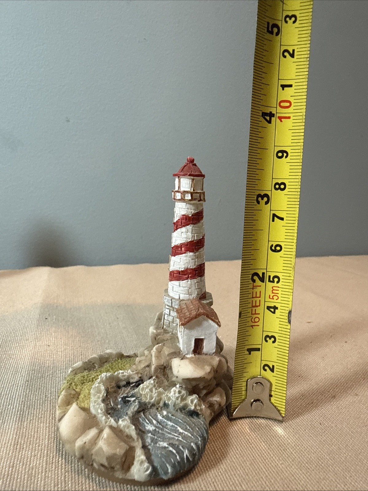 Vintage Lighthouse Figurines Lot 7 Coastal Nautical Miniatures Mixed Brands