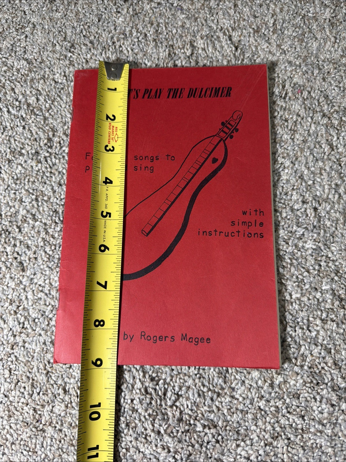 Vintage Lets Play Dulcimer Rogers Magee 1972 Music Instruction Book