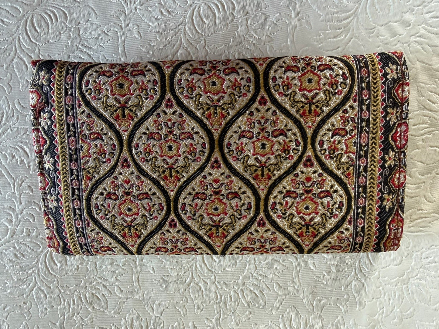 Persian Tapestry Faravahar Wallet Clutch Brown Leather Boxed Gift New Handmade