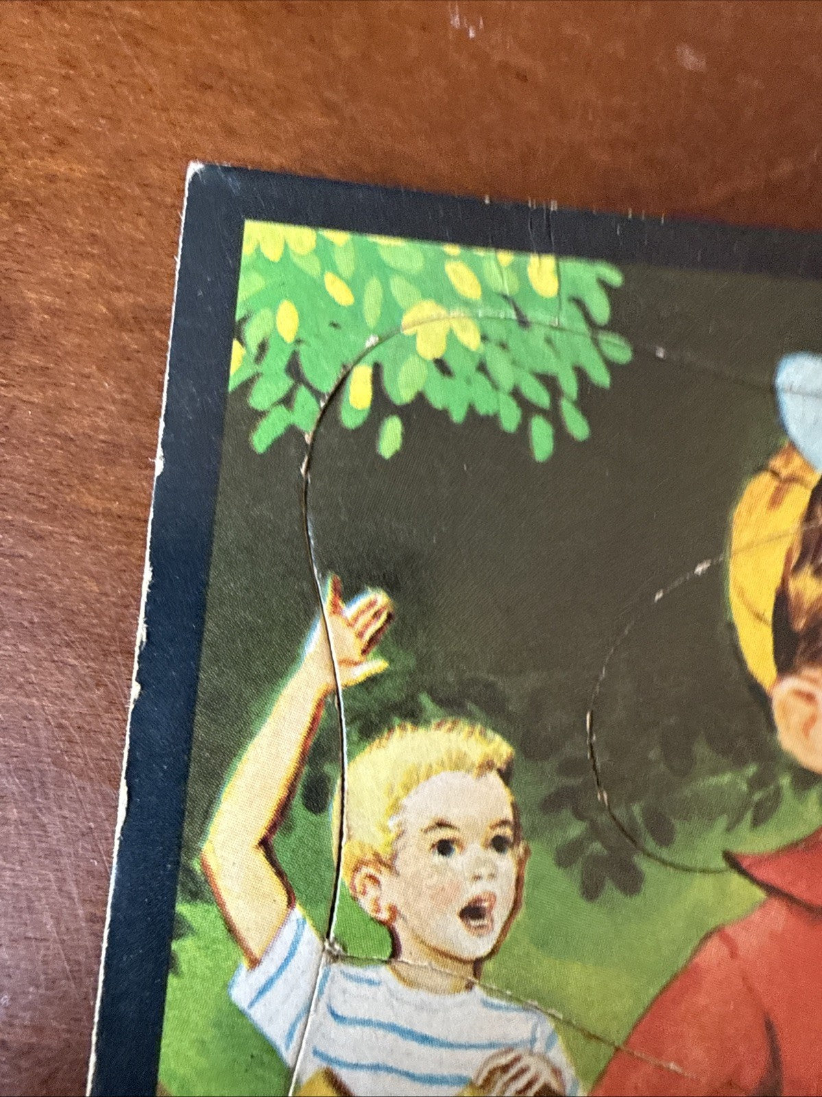 Vintage Whitman Boys and Girls Puzzle 1950s Complete Puzzle 7.5x7.5"