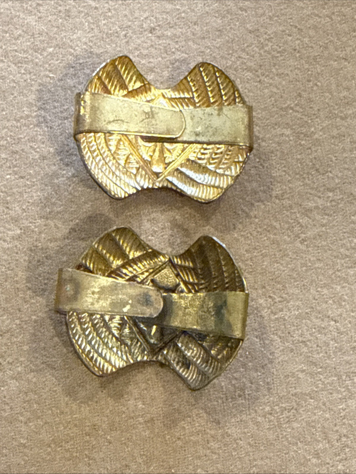 Cub Scouts Webelos Neckerchief Slides, Lot of 2, Brass Tone Bandana Clips