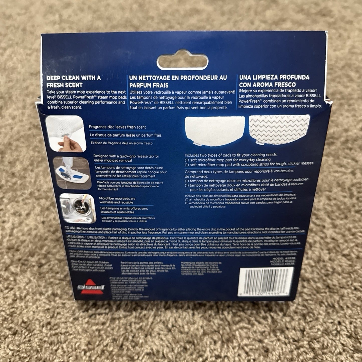 Bissell PowerFresh Deluxe Mop Pad Kit 5938 Steam Mop 1440 1940 New Genuine