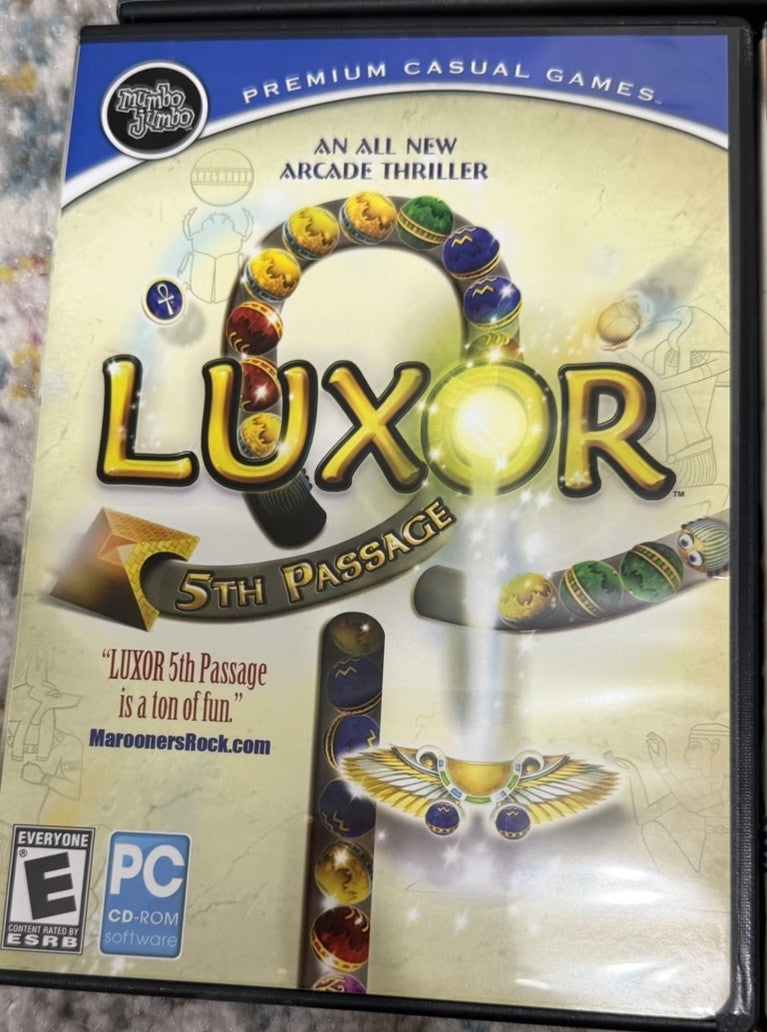 PC CD ROM Casual Game Lot 6 Mahjong Luxor Deep Blue Sea Legends Empires Windows