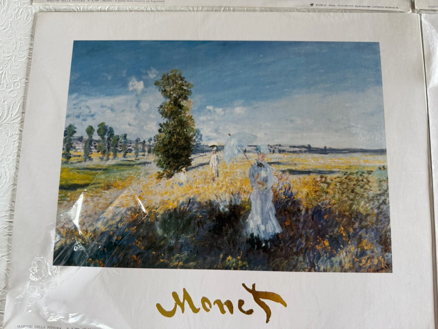 VintageMaestri Della Pittura Claude Monet Art Prints Set of 8  24x30cm