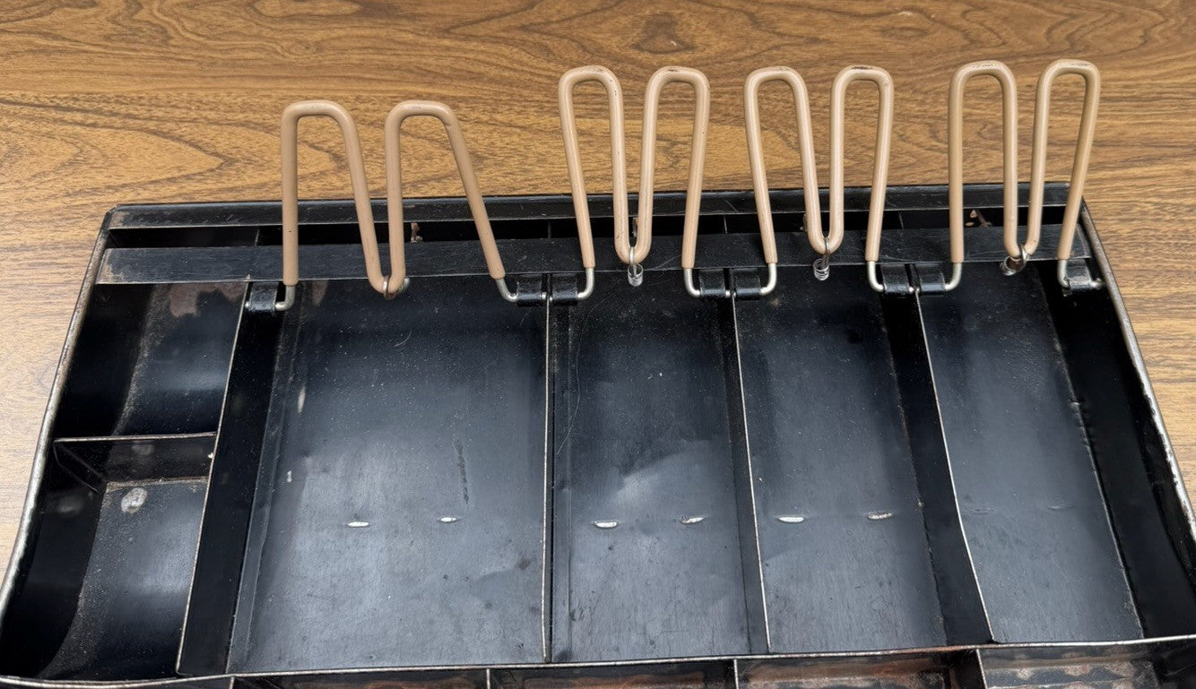 Vintage Metal Cash Register Drawer Insert Till Tray 4 Bill 5 Coin 14.5" 10A