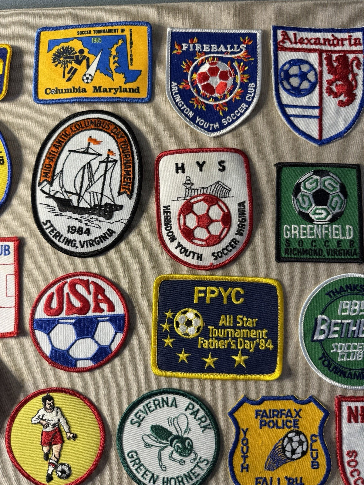 Vintage Soccer Patches Collection Youth Club Tournaments Maryland Virginia NJ