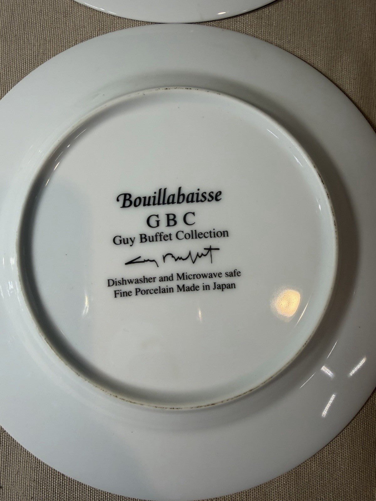 Guy Buffet Collection Fine Porcelain Plates Lot 4 Bistro French Art 8" Japan