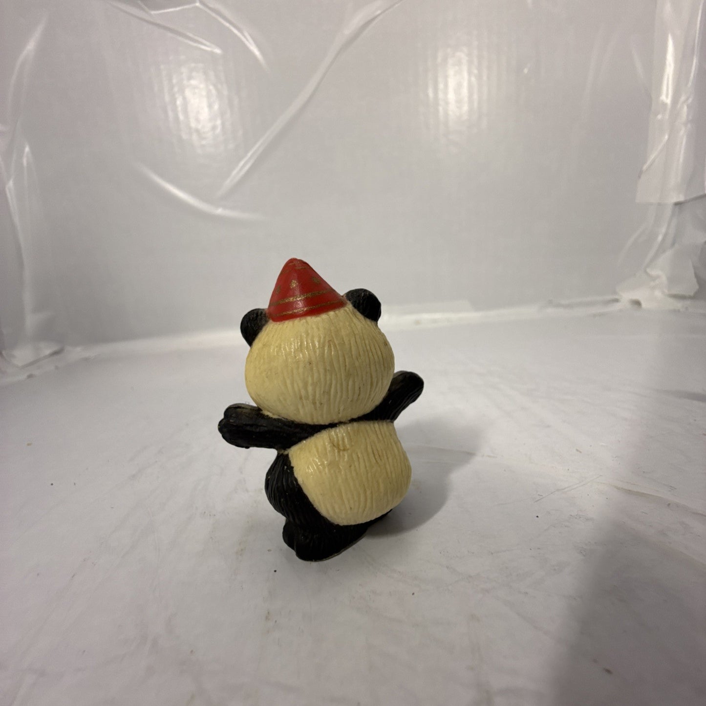 Vintage Miniature Panda Bear Figurines Christmas Happy Animal Lot of 4 Hong Kong