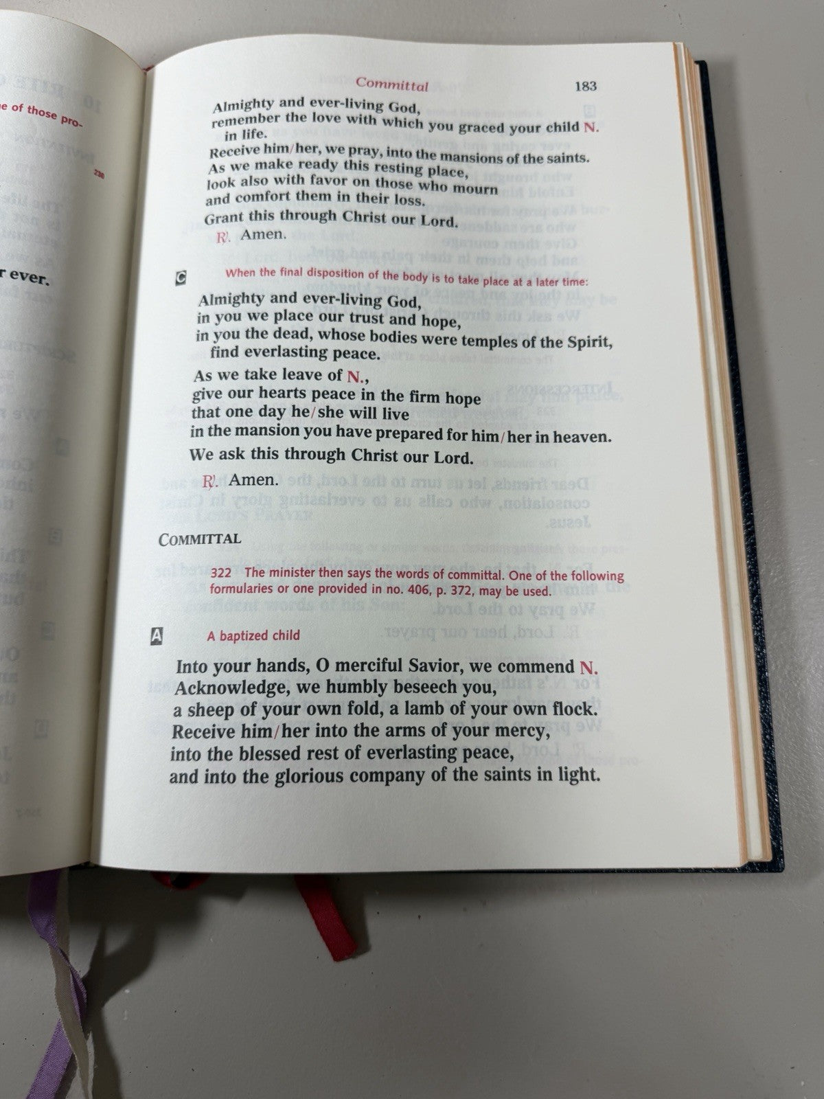 Order of Christian Funerals Roman Ritual Catholic Liturgical Book 1989 Hardcover