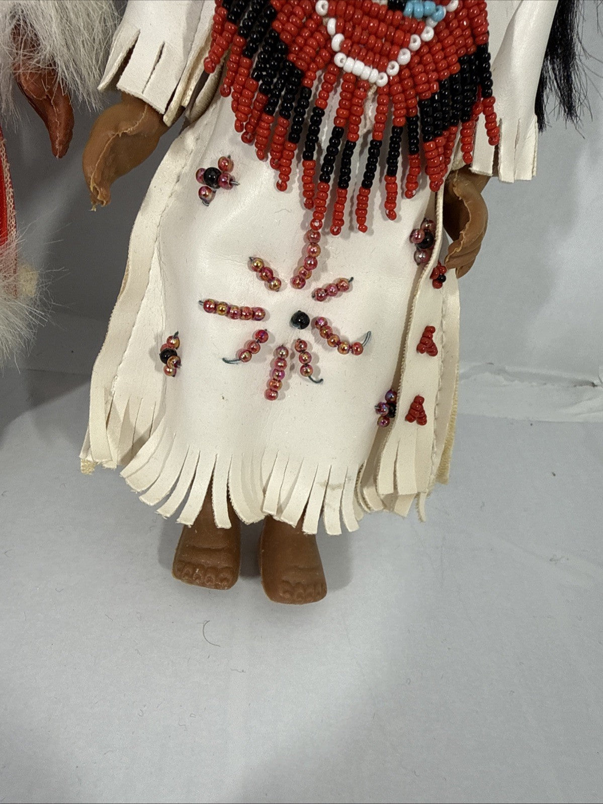 Vintage Native American Dolls Hong Kong Posable Figures 10" 12" Lot 2