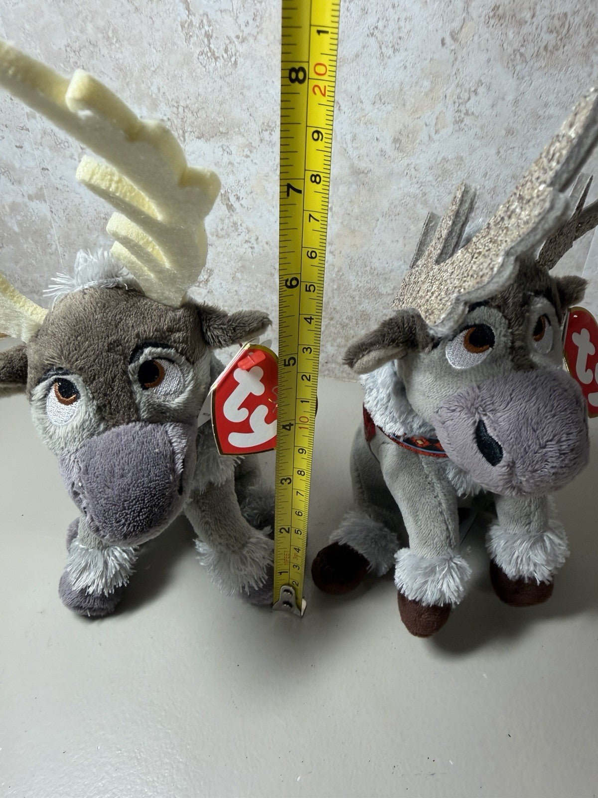 Disney Frozen Plush Lot 4 Ty Beanie Babies Olaf Snowman Sven Reindeer Toys