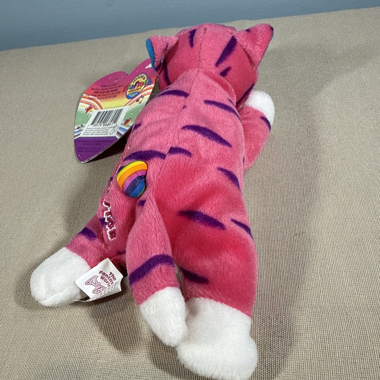 Vintage 1998 Lisa Frank Twinkle Star Pink Cat Bean Buddy NWT Rare Plush