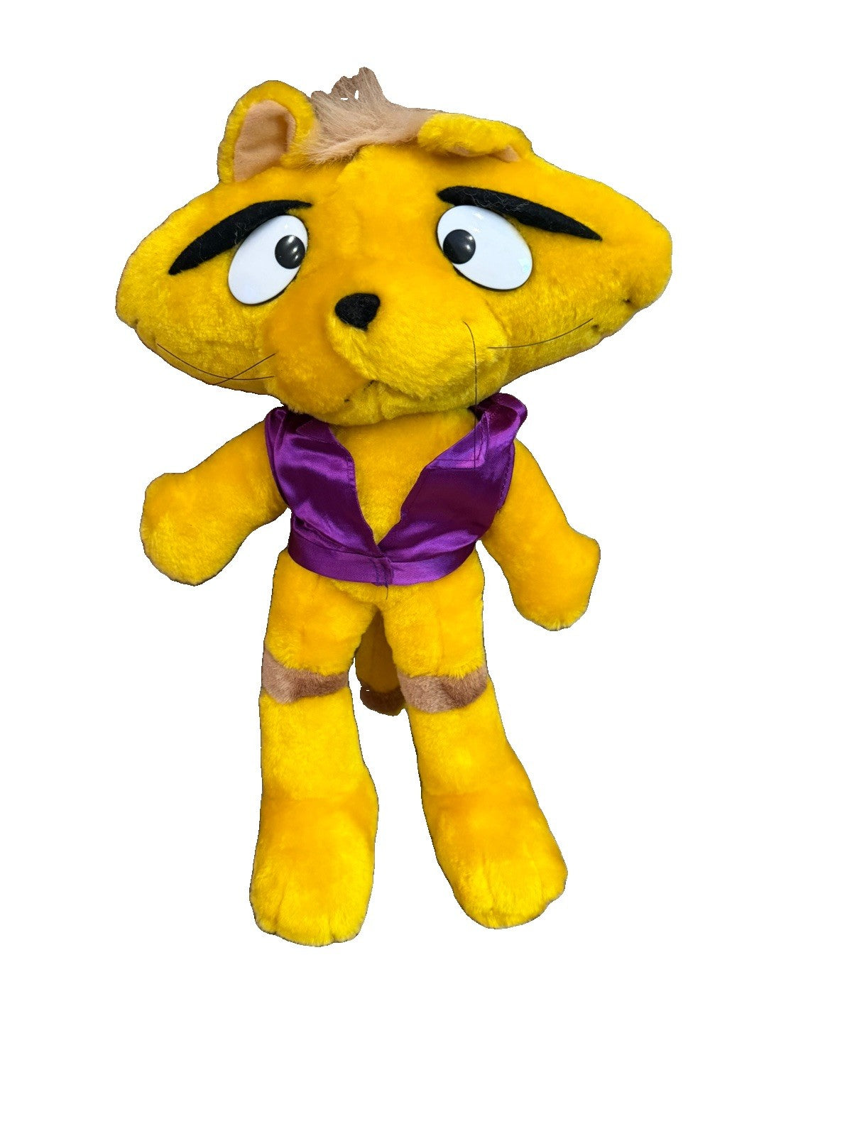 Vintage 1990s Cinemark Front Row Joe Cat Plush Movie Theater Mascot 15.5" Toy