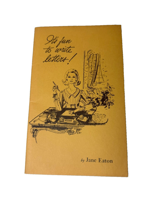 Vintage 1969 Its Fun To Write Letters Jane Eaton Paper Co Etiquette Guide Book