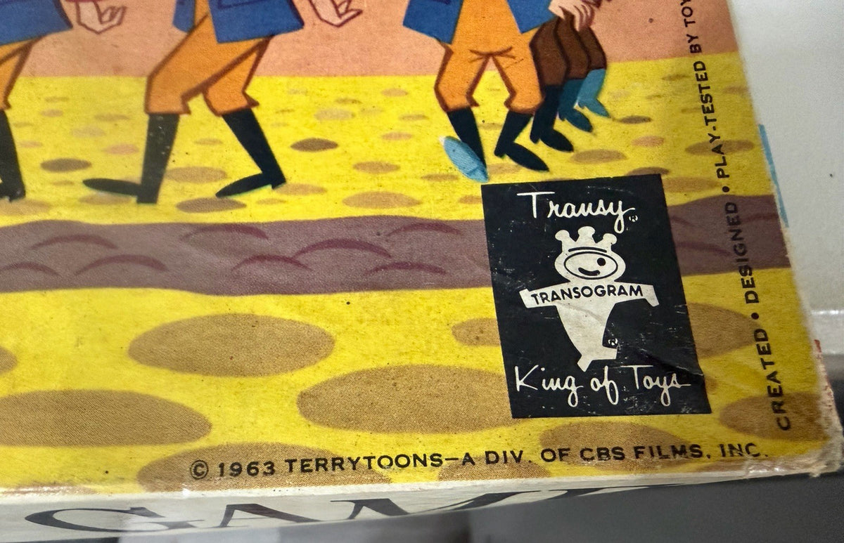 Vintage 1963 Hector Heathcote Game Transogram Terrytoons Board Game Complete