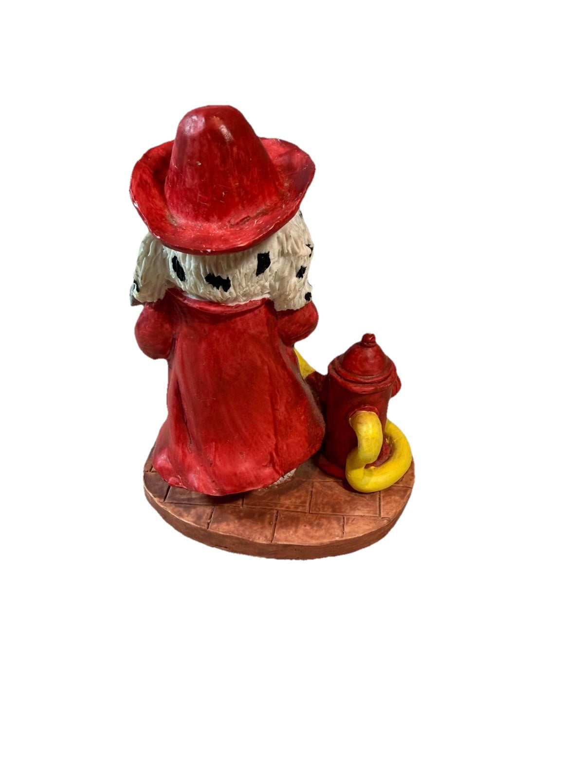 Vintage 1994 Firefighter Dalmatian Figurine Hydrant Hose Trippies