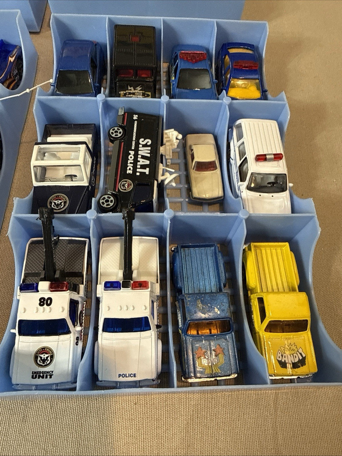 Vintage Tara Toys 48 Car Case Deluxe Diecast Carrying Case + 48 Cars 1980s-2000s
