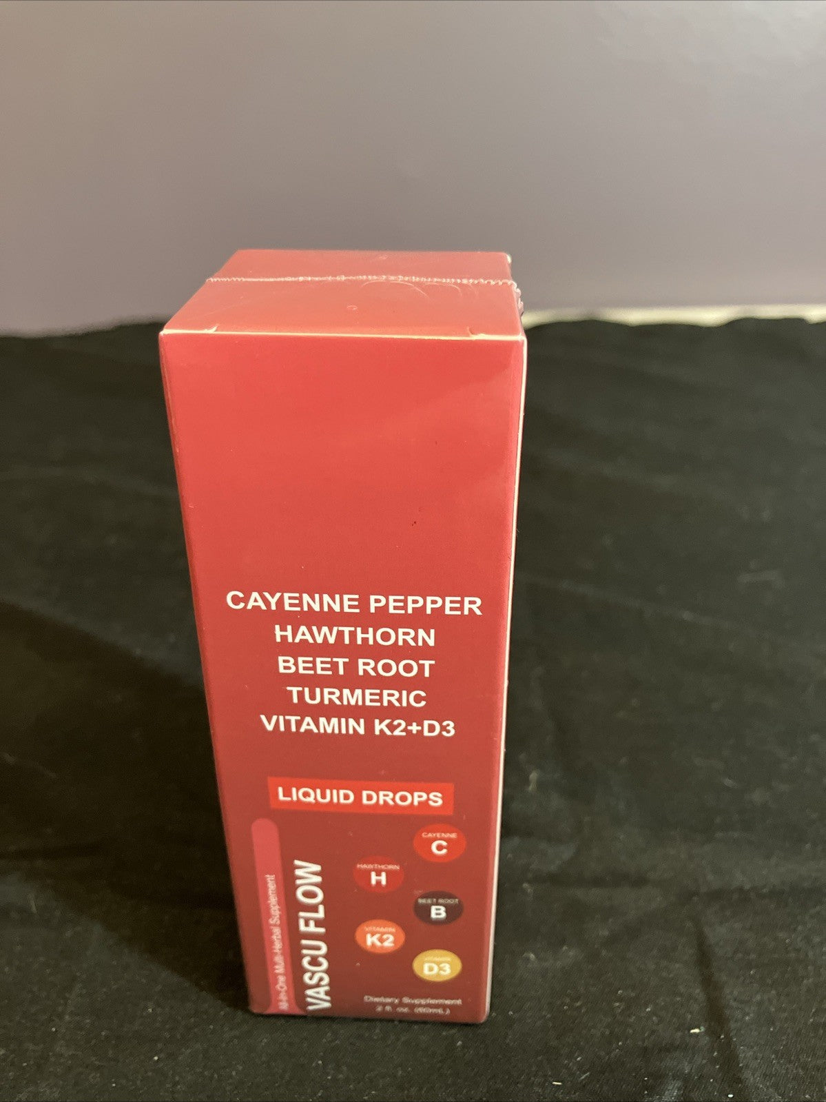 Liquid Supplement Drops Cayenne Hawthorne Beetroot Turmeric K2 D3