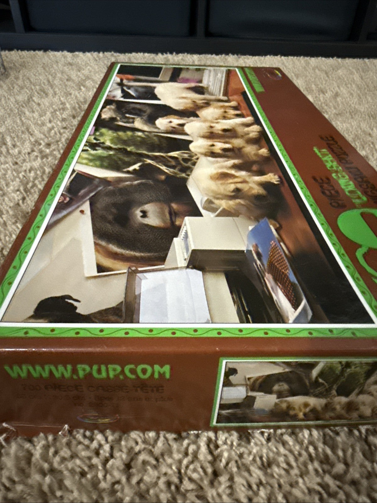 Vintage Panorama Jigsaw Puzzle Lot MB 750 Piece Long Shot Puppies 700 Piece
