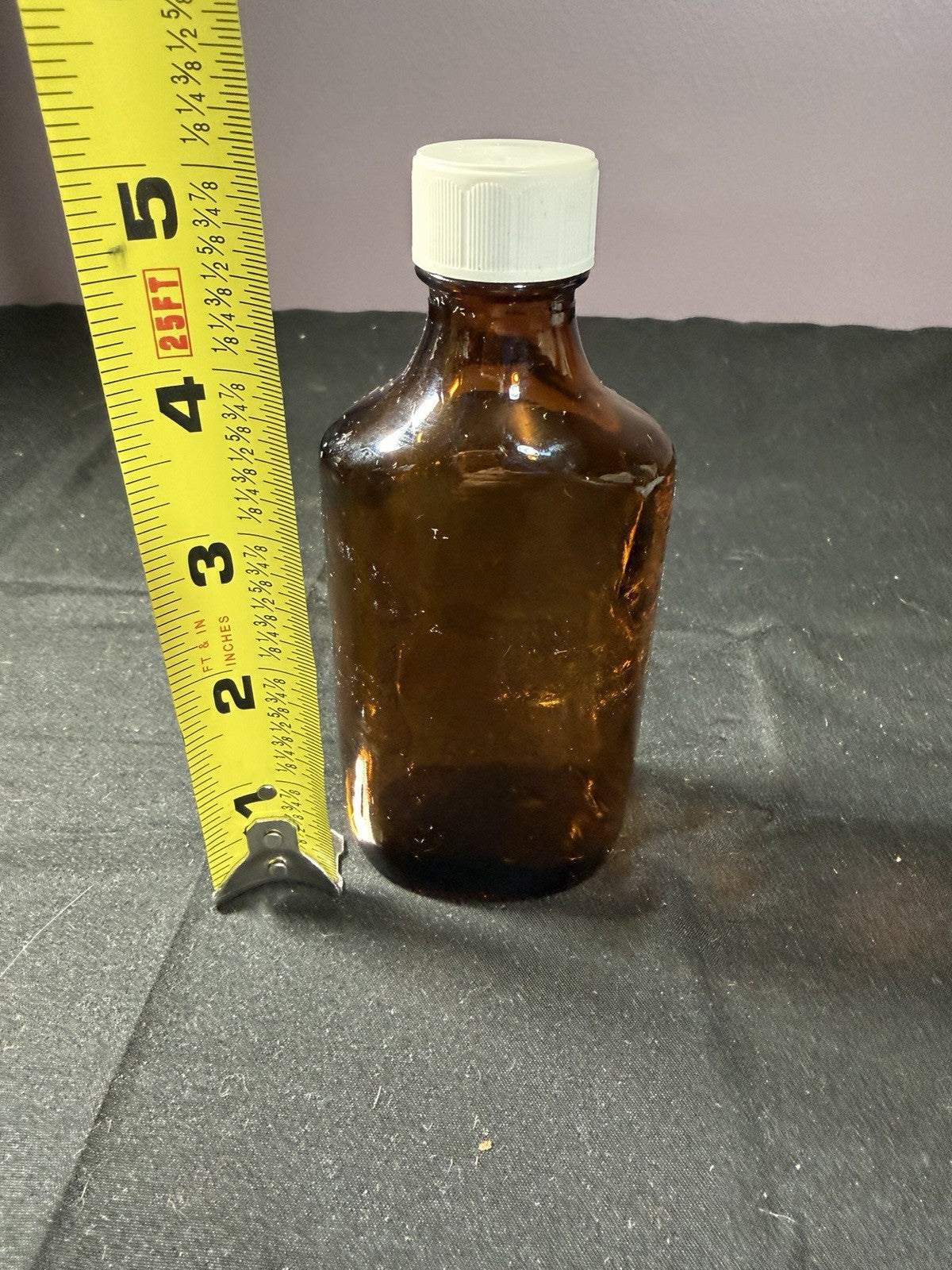 Vintage Amber Glass Medicine Bottles Clear Glass Lot of 3 Apothecary
