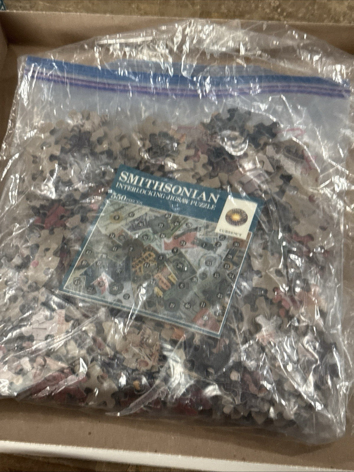 Smithsonian Vintage 550 Piece Currency Jigsaw Puzzle No 4811 Money With Booklet