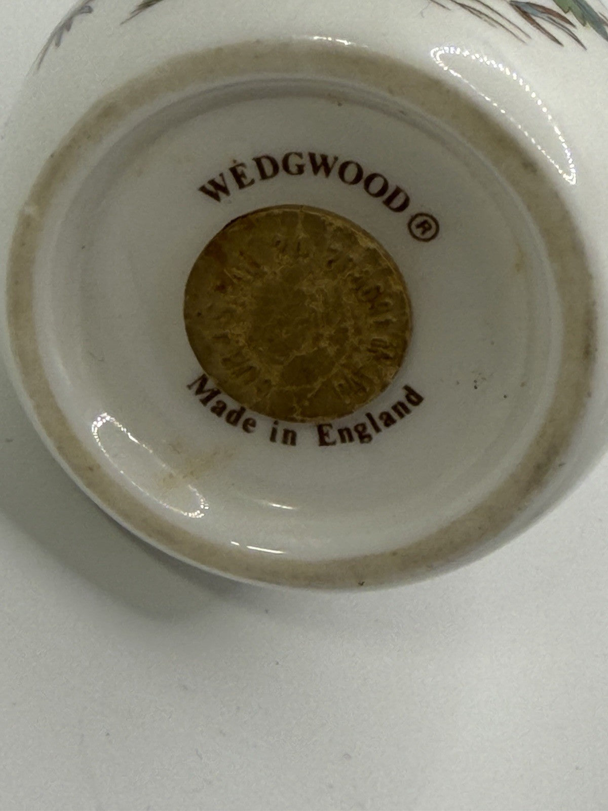 Wedgwood Kutani Crane Salt Pepper Shakers 3.5" White Floral Set Vintage