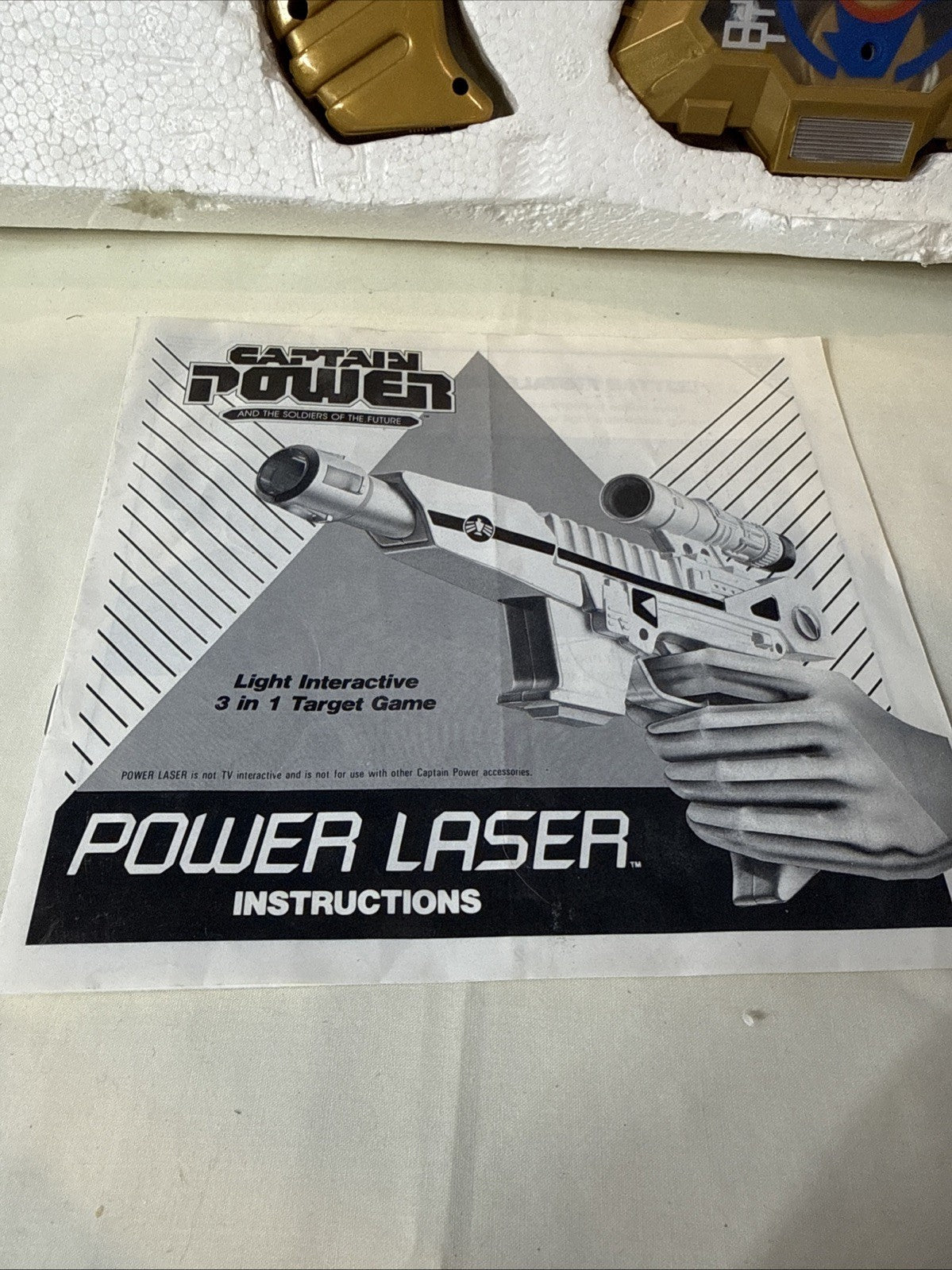 Vintage 1987 Mattel Captain Power Power Laser 3-in-1 Target Game Complete Works