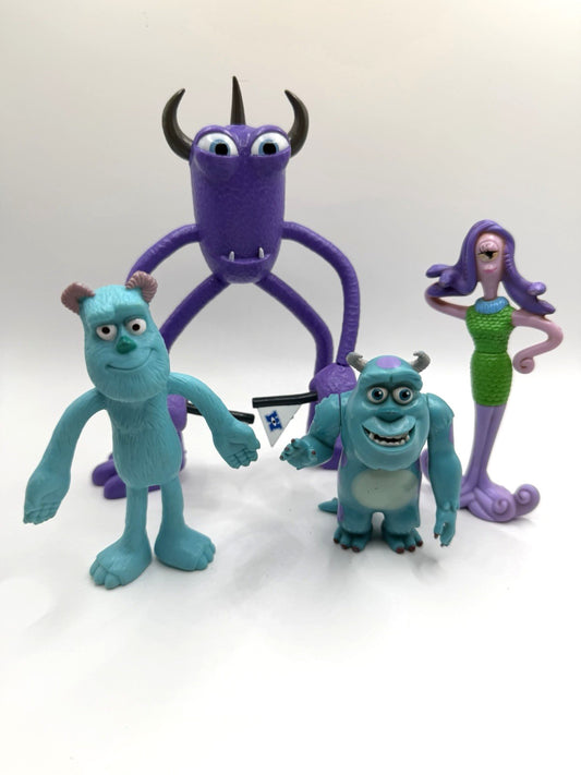 Vintage Disney Pixar Monsters Inc University Figures Lot of 4 Sulley Art Celia