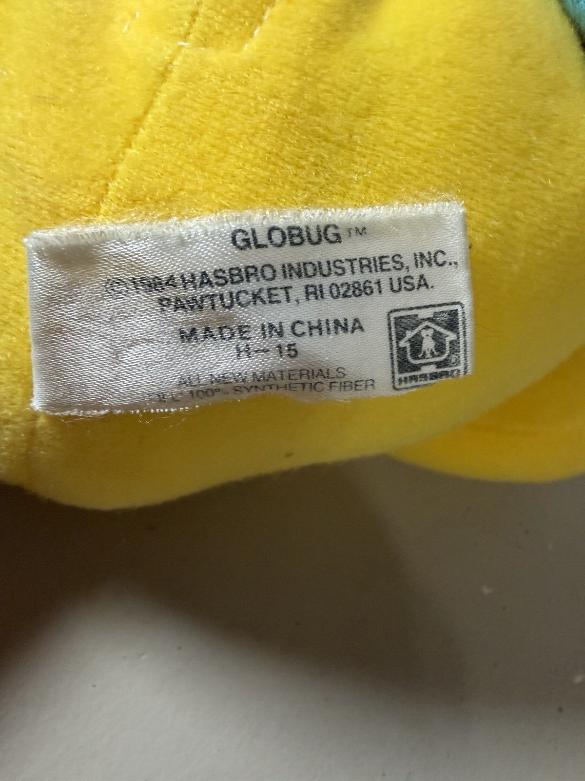 Vintage 1984 Hasbro Glo Friends GloBug Butterfly Plush Glow Worm Untested 10in