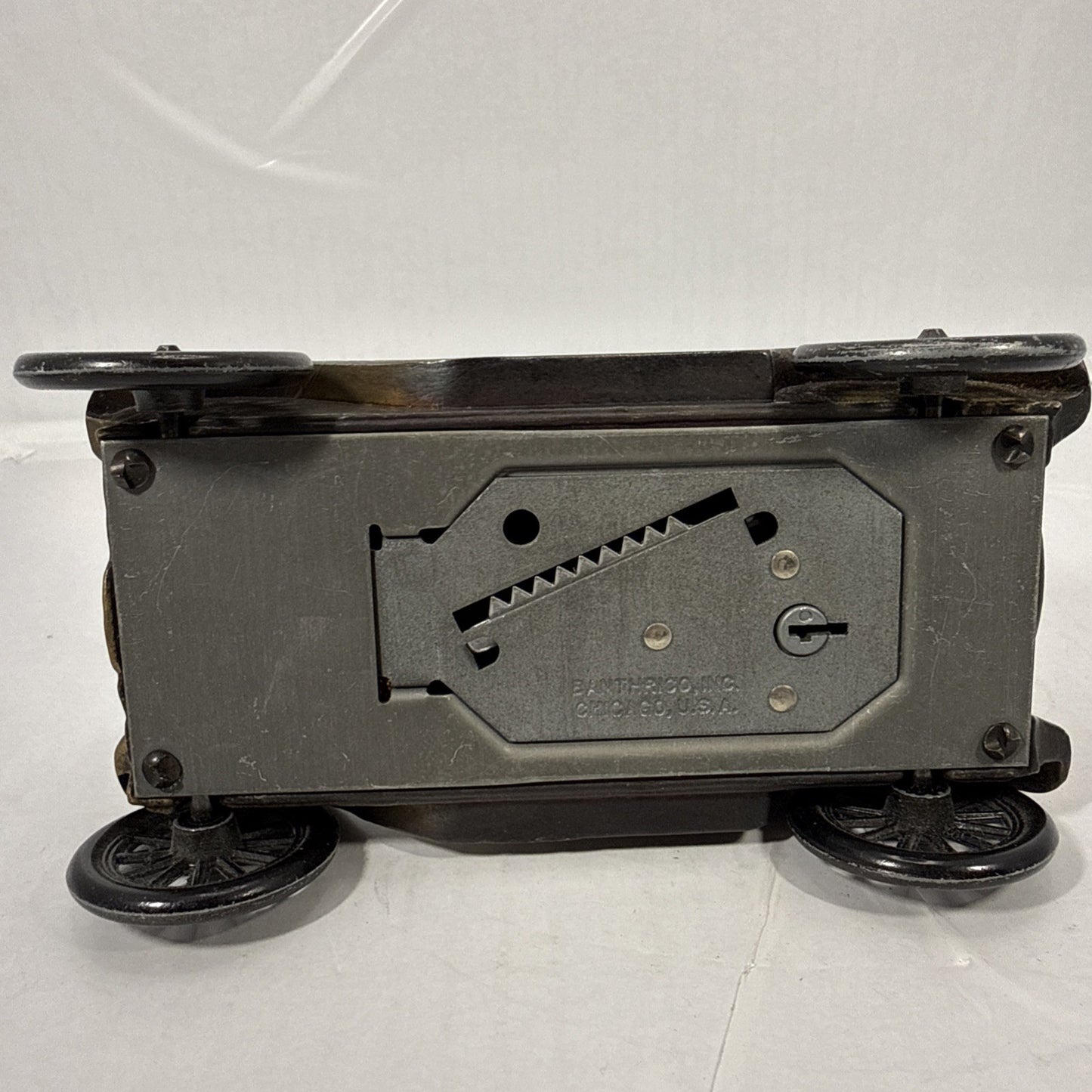 Vintage Banthrico 1926 Ford Model T Brass Coin Bank Chicago USA Auto