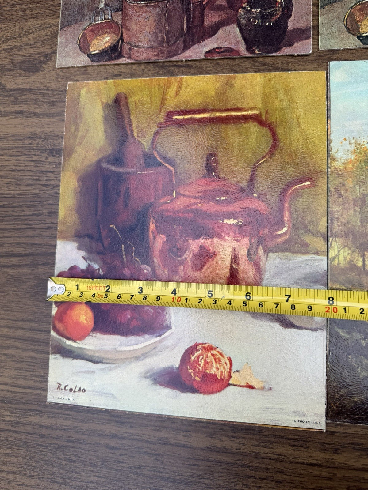 Vtg Lot 8 Textured Art Prints Board DAC Donald Art Co Chardin Colao Mid Century