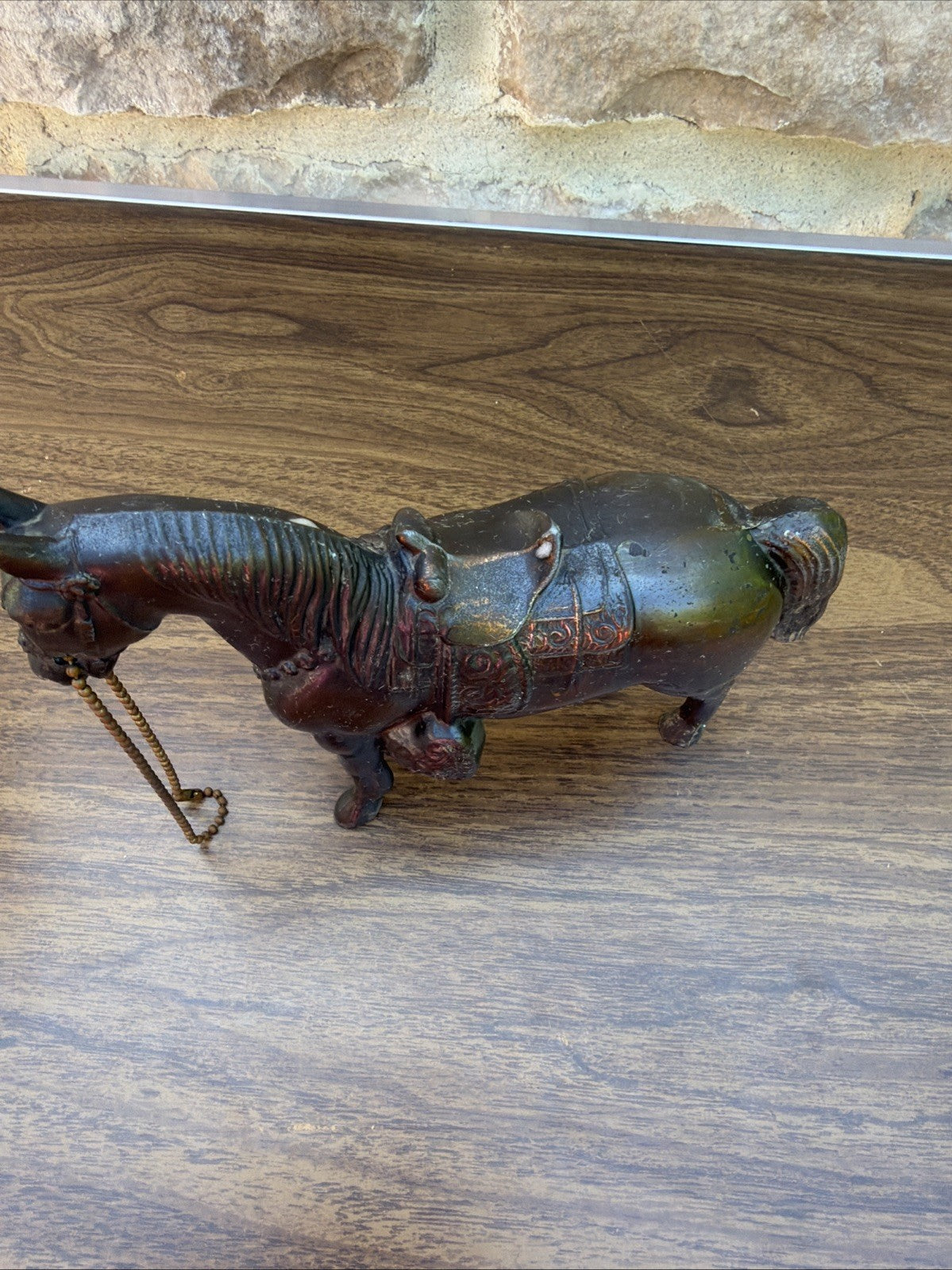 Vintage Bronze Horse with Saddle 4.25” Tall Western Theme 1950’s