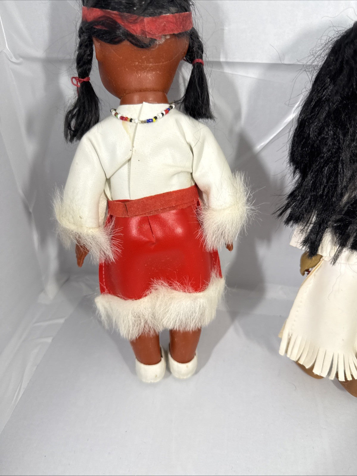 Vintage Native American Dolls Hong Kong Posable Figures 10" 12" Lot 2