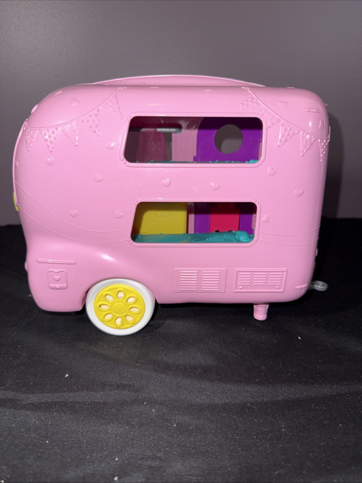 Barbie Chelsea Camper Playset Pink Trailer Teal Car Mattel 2018 - No Accessories
