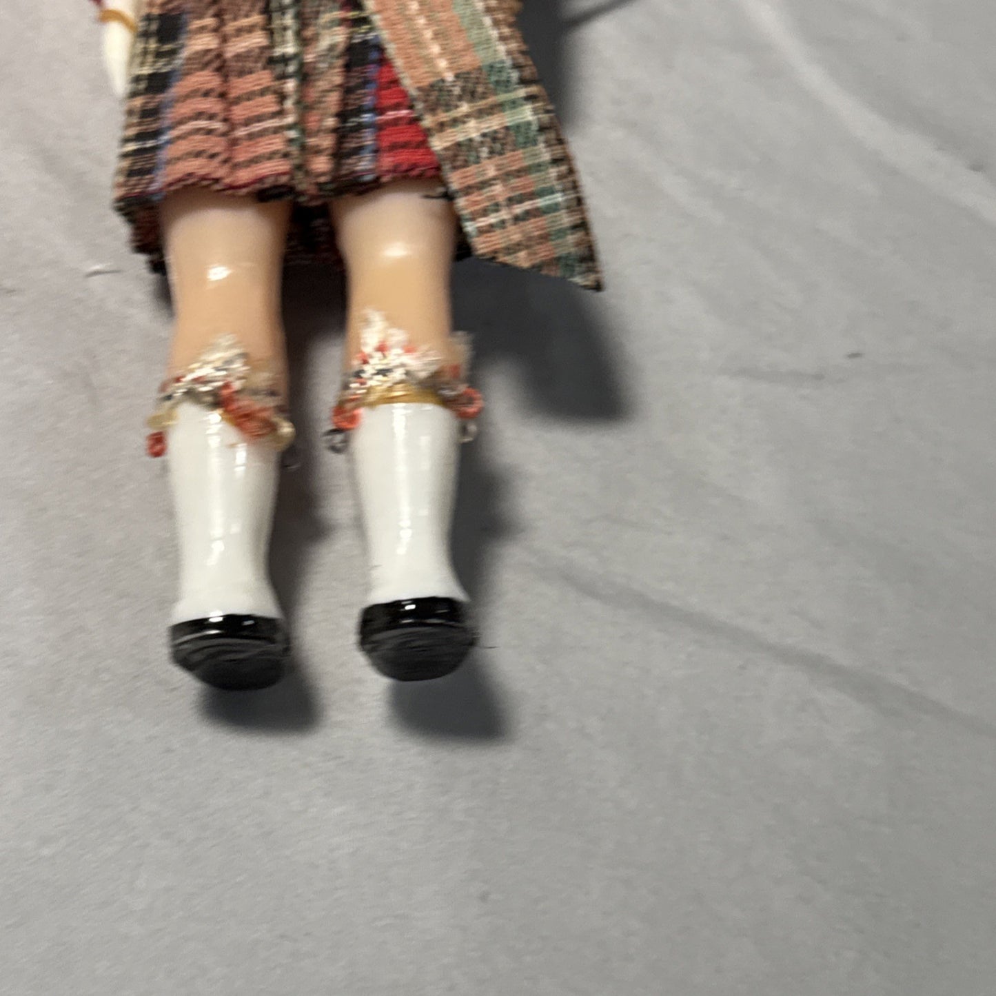 Vintage Toy Soldier Dolls Sleepy Eyes Kilt Hard Plastic Set of 2