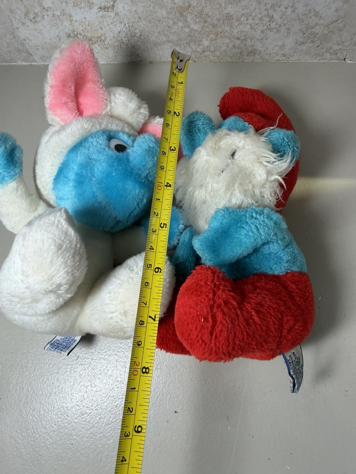 Vintage Smurfs Plush Toys Wallace Berrie 1981 Smurfette Papa Smurf Lot of 6