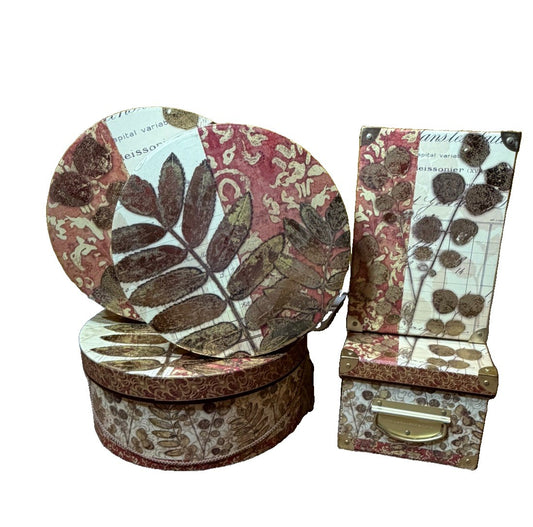 Matina Theodosiou Tri Coastal Design Nesting Storage Boxes Set of 5 Decorative